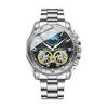 RORIOS Watch, Men's Business Watch, Date Display, Luminous, Waterproof, Moon Phase, Multifunctional, Quartz Arm Watch, Work, Commuting, Stylish,