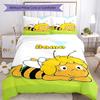 3pcs Custom Name Maya the Bee Bedding Set Duvet Cover Closure Includes 1 Duvet Cover & 2 Pillowcases, Soft and Comfortable for All Seasons.