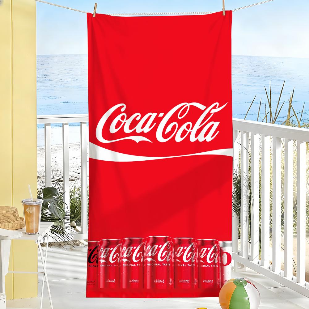 Modischer Druck Kunst Handtuch Weich Pool Geschenk Für Reise Fitnessstudio Dusche Camping Schnelltrocknend Sport C-Coca C-Cola-S Große Strandhandtücher