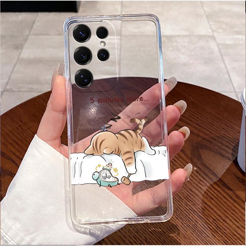 For Samsung S26 Ultra Casing For Samsung Galaxy S26 Plus Ultra 5G Phone Case Luxury Funny Cute Rabbit Cat Transparent Back Cover