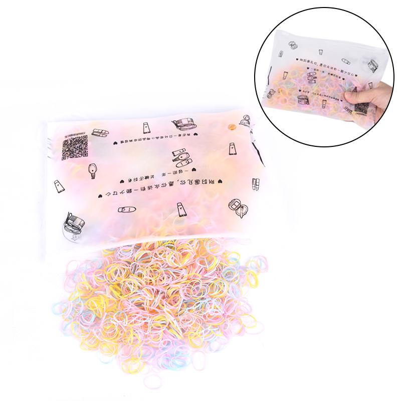 2500Pcs Kind Baby Haar Klar Gummibänder Elastische Zöpfe Zöpfe Haar Ring Seile