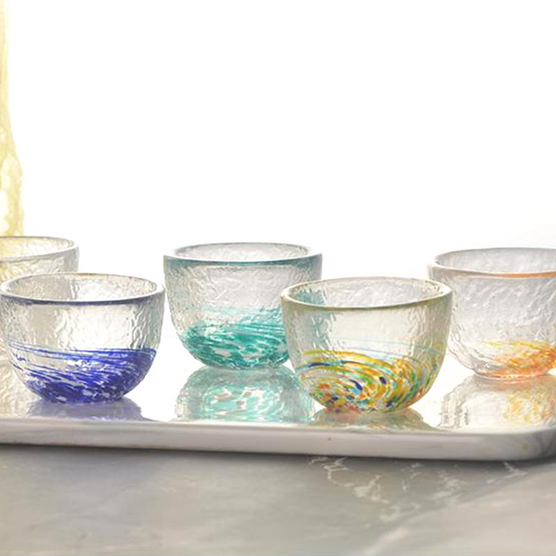 Japanese Style Colour Sake Glasses Creative Patterns Small Teacup 40ML 55ml Household Tavern Glass Cup Refined Kung Fu Tea Cup
