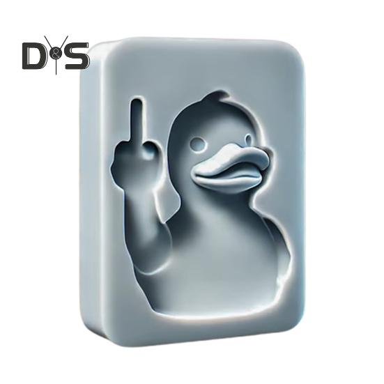 

1/2 шт. забавная форма для льда в виде среднего пальца в форме 3D утки-бульдога, многоразовая силиконовая форма для кубиков льда, не содержащая бисфенол-А, устойчивая к воздействию тепла и холода A