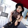 Women's Stylish Pu Leather Tote Shoulder Bag For Everyday Use In Wine Red