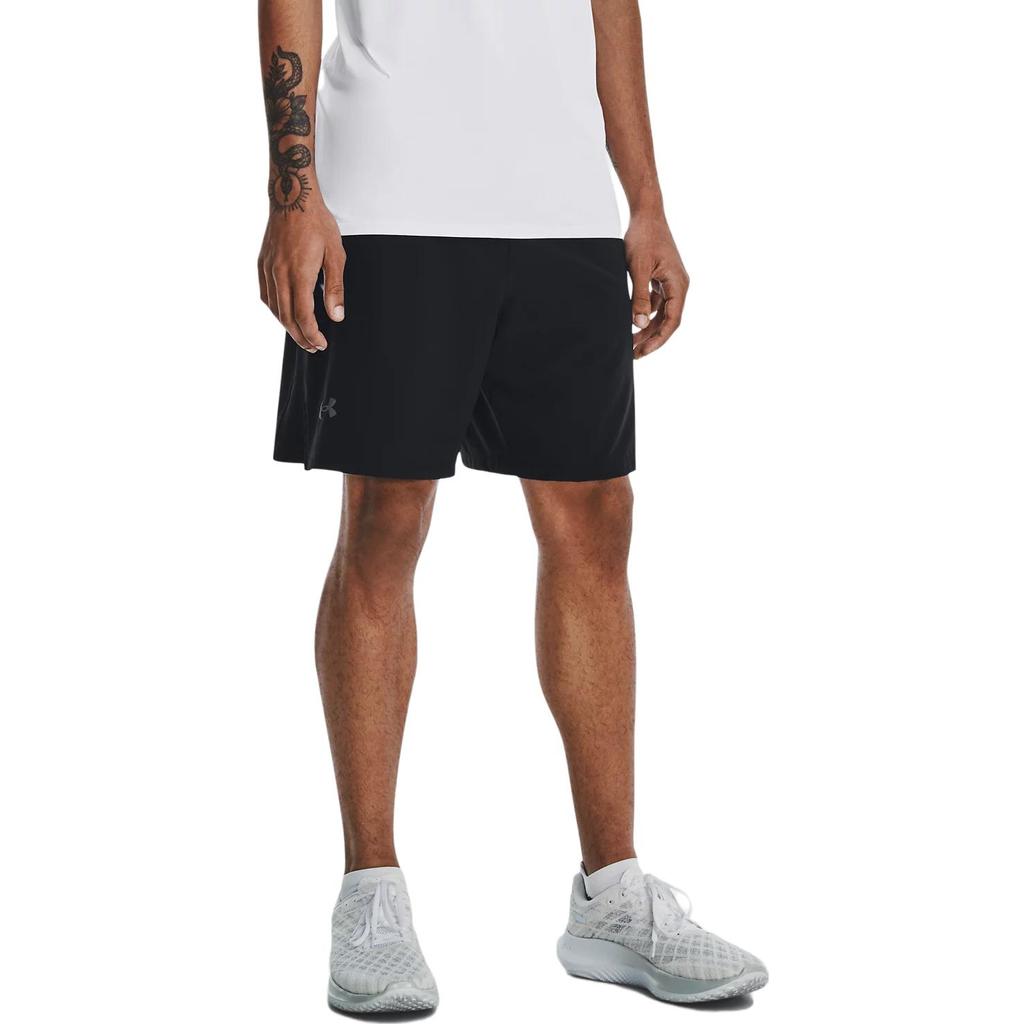 Under Armour Elastischer Bund Gerades Bein 7-Zoll Laufshorts Herren Unterteile Schwarz 1377003-001
