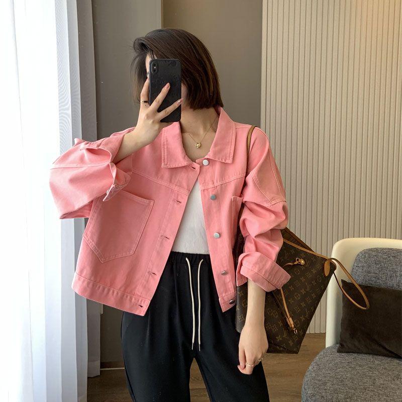 Women's Loose Denim Jacket - Korean Style, Casual, Versatile, Short-Length, Trendy Spring/Autumn Fashion