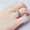 New Minimalist Retro Thai Silver Animal 925 Silver Jewelry Personality Elephant Group Exquisite Opening Rings R202