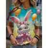 Summer Cartoon Print Oversized T-Shirt Loose  Tops For Women