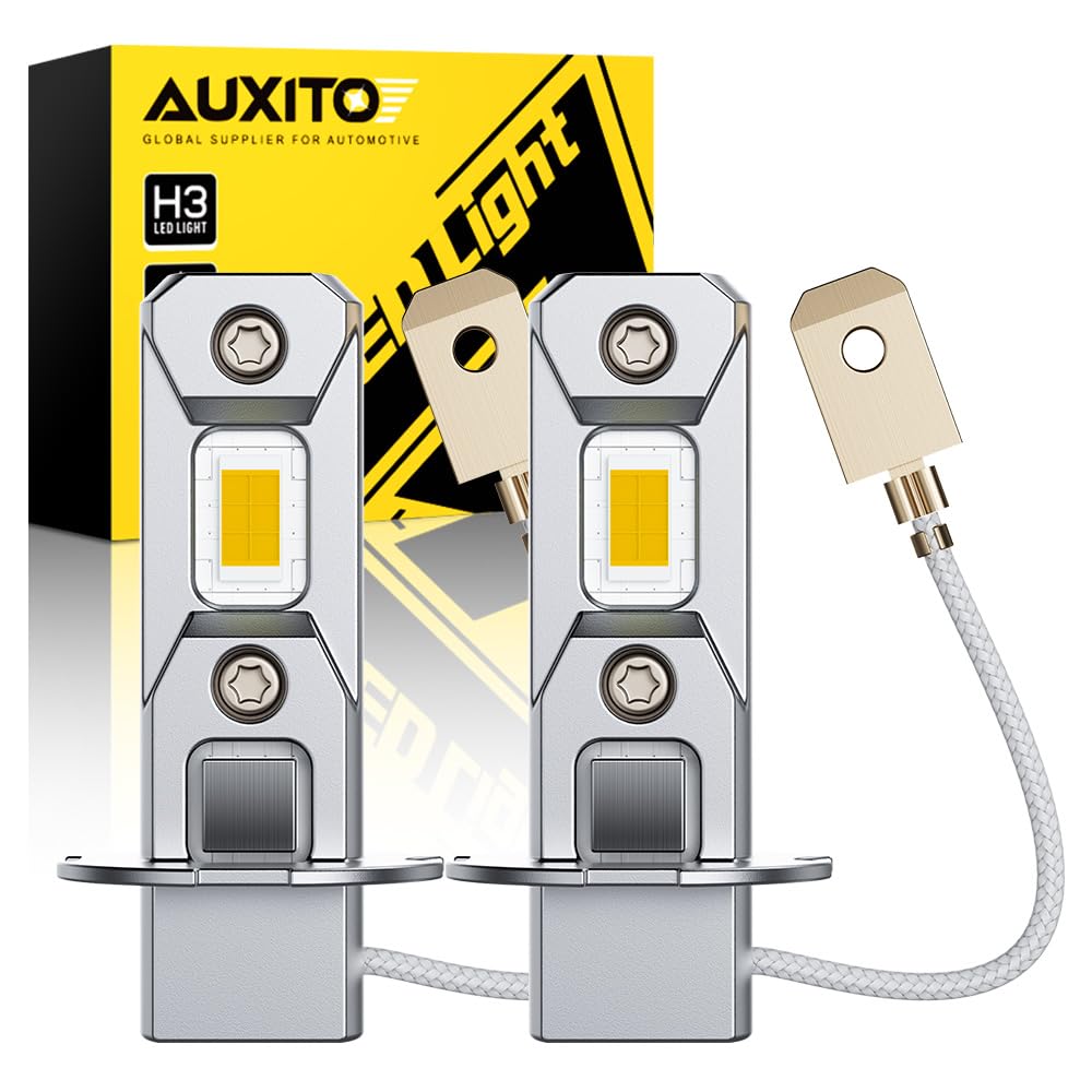 

AUXITO h3 светодиодная противотуманная фара желтая h3 светодиодная оригинальный галогенный размер h3 короткая светодиодная лампа 3000k малый угол регулируемая высокая яркость безвентиляторное снижение шума