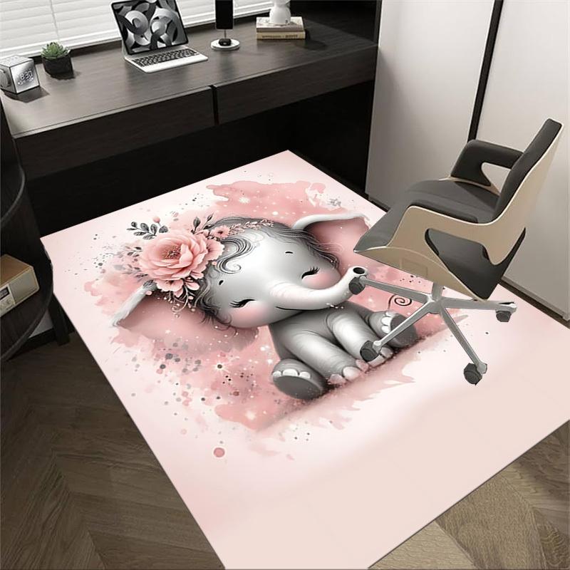 

1pc Elephant Carpet Office Rug Outdoor Mat Home Decor Area Carpet Festival Gift Office desk chair carpet 60cm by 90cm