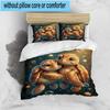 Underwater Two Sea Turtles 3pcs Bedding,Including 1pc Duvet Cover And 2pcs Pillowcases Perfect for Christmas,Ideal for Bedroom, Dormitory