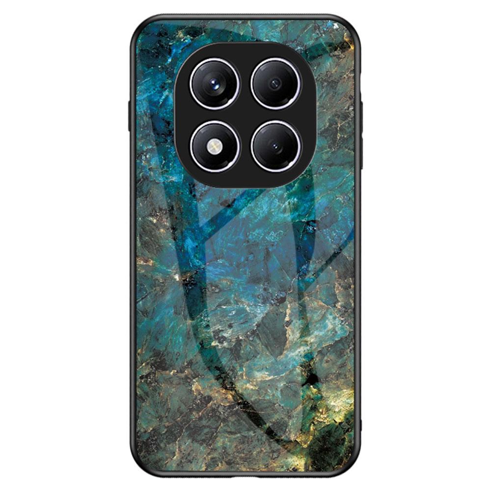 For Xiaomi Redmi Note 14 Pro 4G Case Marble Pattern Tempered Glass+PC+TPU Protective Phone Cover