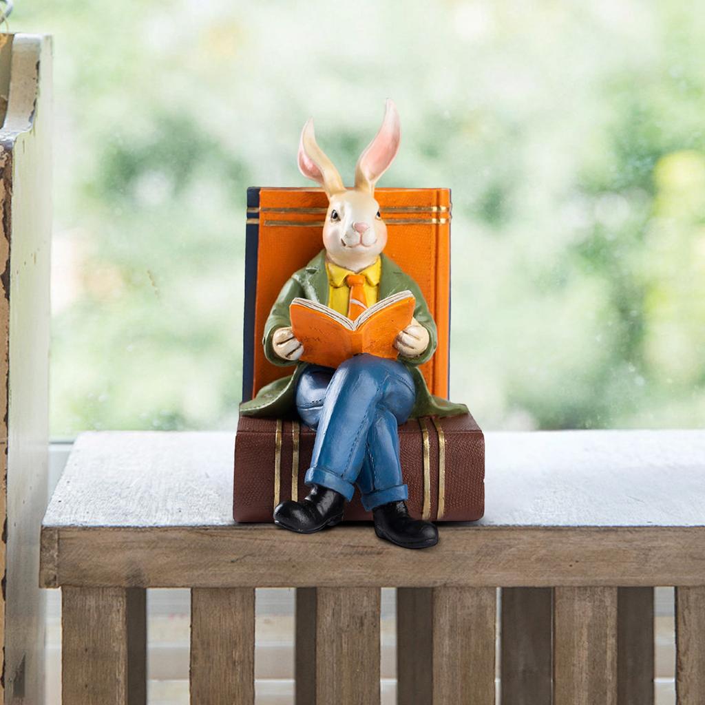 Reading Mr. Resin Ornaments Home Living Room Desktop Study Decoration Crafts Ornaments