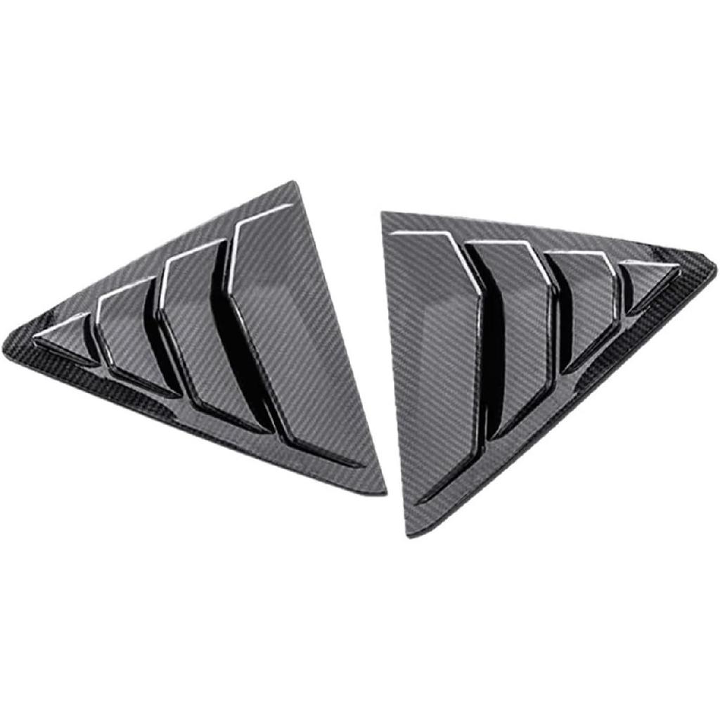 2PCS Car Rear Window Shutter Cover Trim Compatible For Cadillac CT5 Louver Side Vent Accessories(Gloss Black)