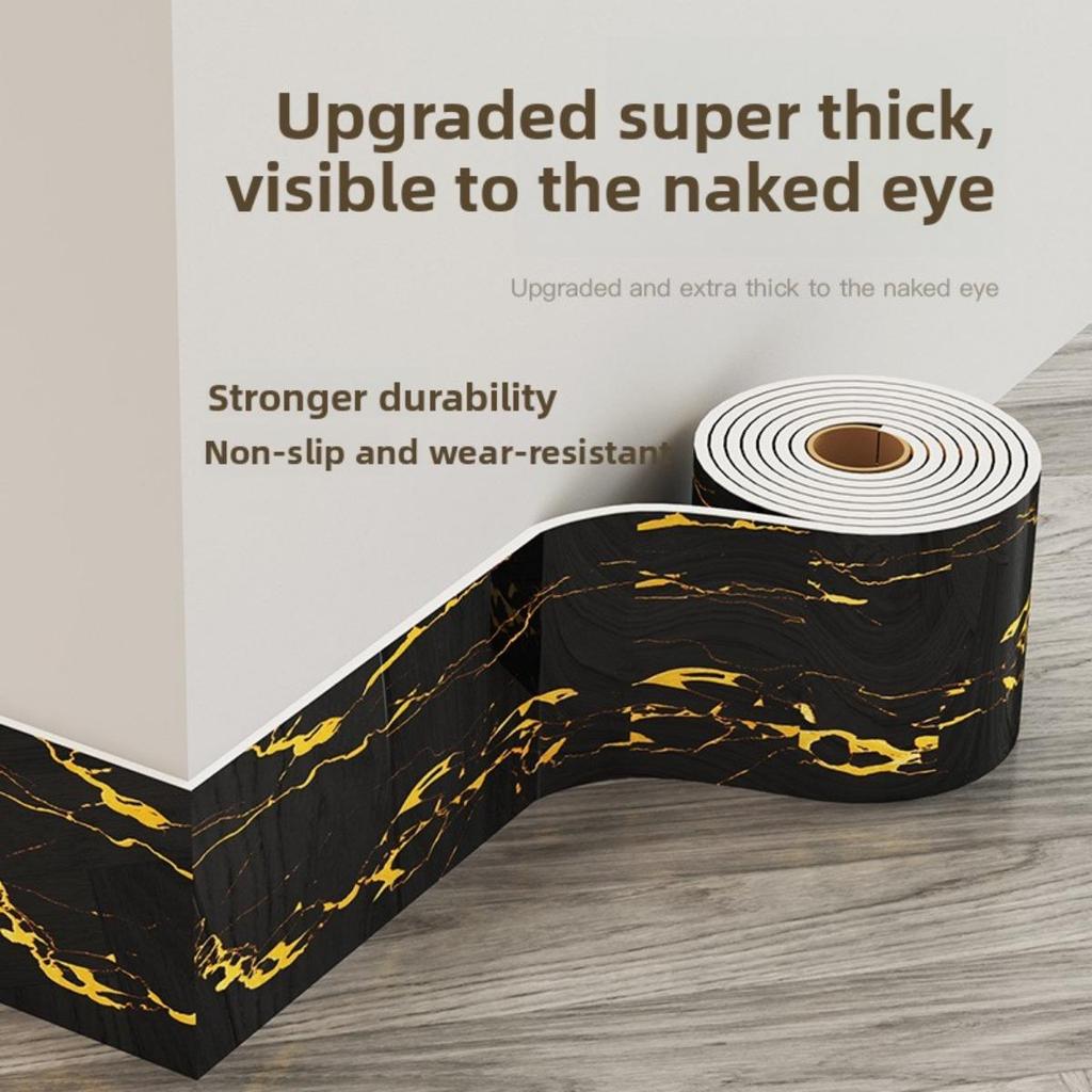 Silná role, Tapeta s panelem z mramorových dlaždic v evropském stylu, Samolepicí PVC imitace cihly, DIY odnímatelná, Podlahová a nástěnná ochranná lišta