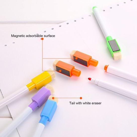 8Pcs Painting Pens Watercolor Erasable Plastic Practical Color Gel Ink Pen for Office