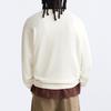 Zara Origins Special Collection Solid Color Casual Crew Neck Long Sleeve Sweater Men sweater White 9598432-712