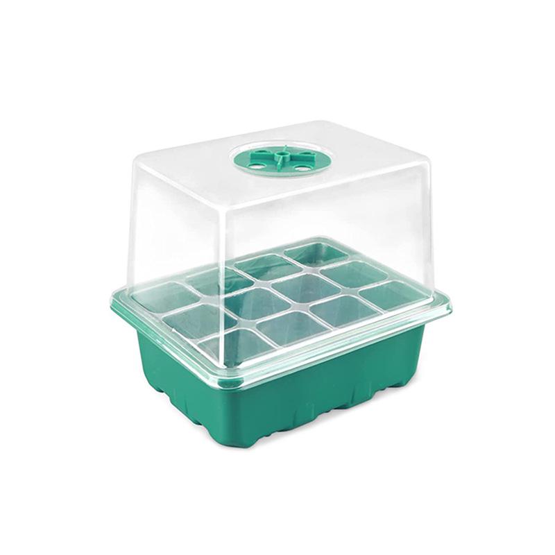 Heightened Seedling Box with Cover - 6/12 Holes, 3-Piece Set for Succulents & Vegetables