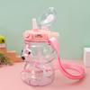 1000ml Cute Little Bear Water High Beauty Student Straw Strap Outdoor Convenient Large Capacity Water Bottle