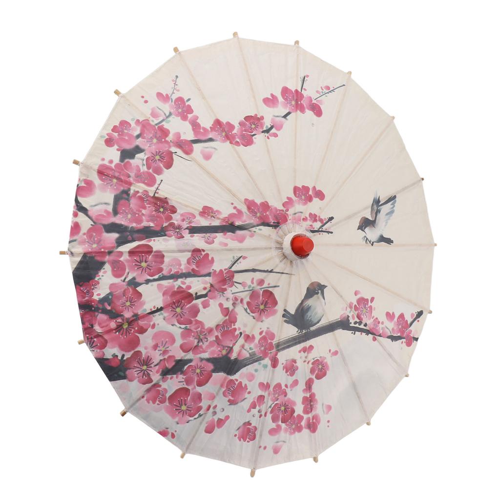 Chinese Oiled Paper Umbrella Handmade Paper Umbrella with Wood Handle for Performance Wedding Party