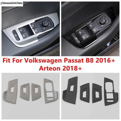 Car Inner Door Armrest Window Lift Button Panel Cover Trim For Volkswagen Arteon 2018 - 2024 / Passat B8 2016 -  Accessories