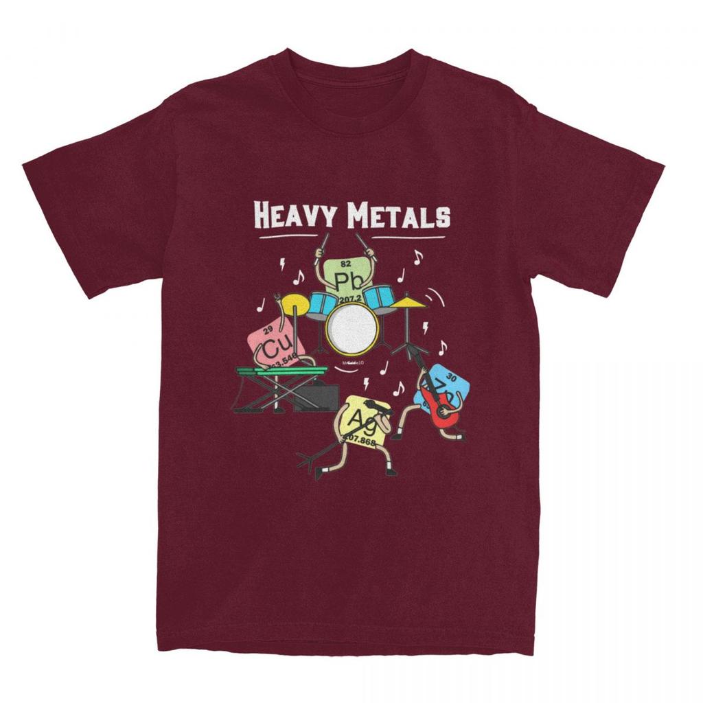 Creative Heavy Metals Rock Chemistry TShirt for Unisex WoUnisex Round Neck Cotton Funny Short Sleeve Tee Shirt Party Tops