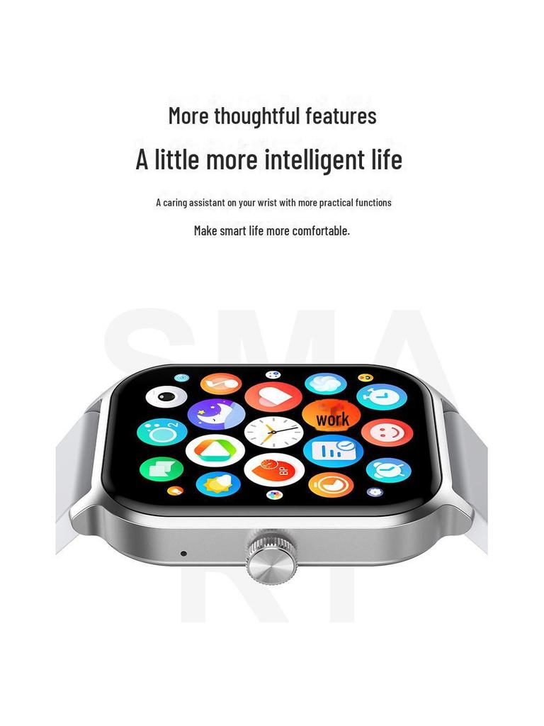 P85 Smartwatch: 1.93-inch Display, Heart Rate & Blood Pressure Monitor, Alarm, Voice Assistant, Music Playback Bracelet