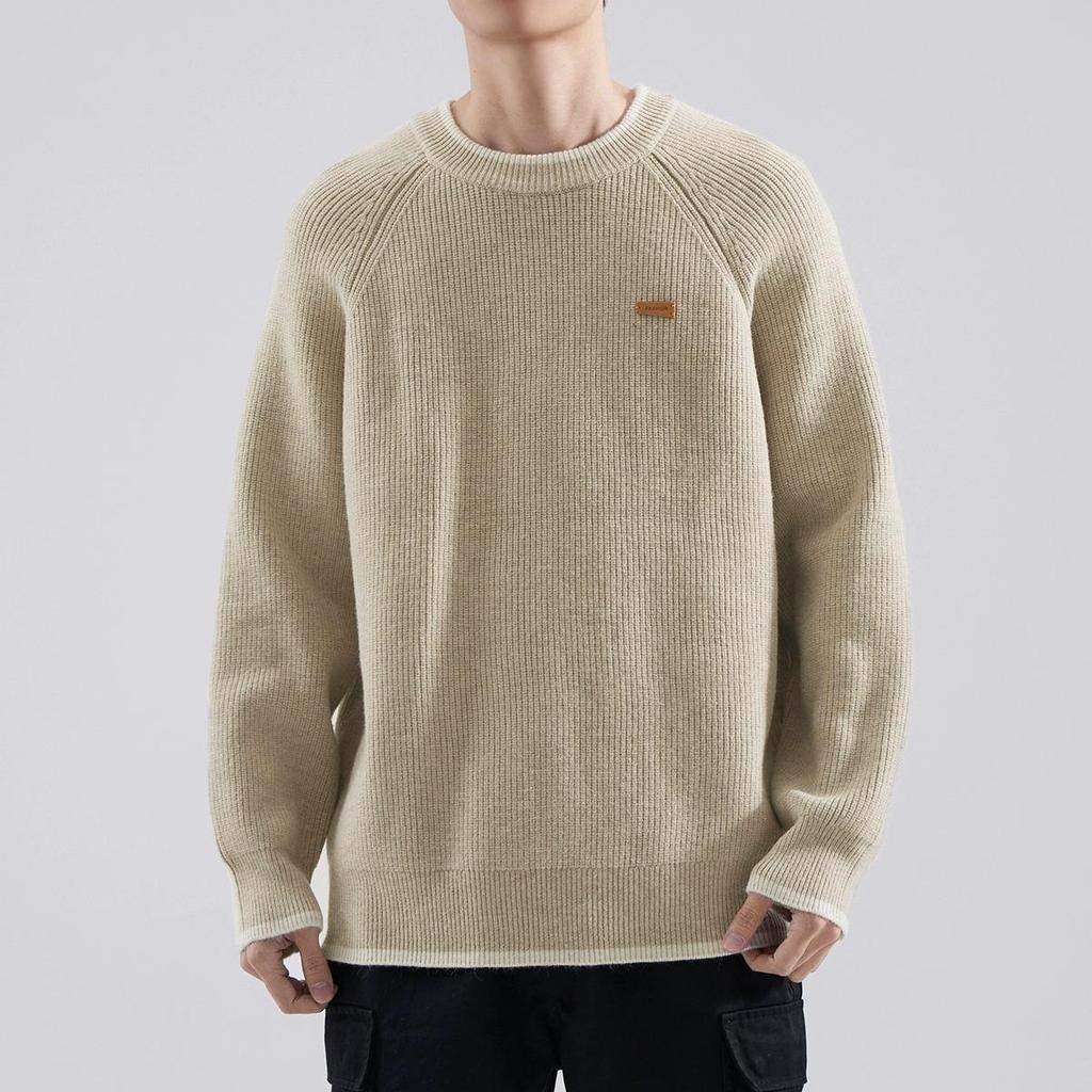 Men's Trendy Heavyweight Raglan Sweater - Autumn/Winter Loose Fit