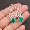Green Onyx Cab Gemstone 925 Sterling Silver Jewelry Drop/Dangle Earrings 2.00" EE-32-21