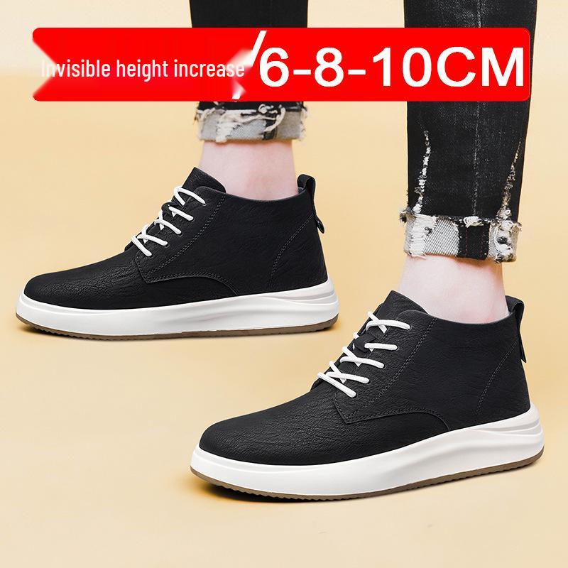 Chaussures de sport décontractées pour hommes, style coréen britannique, augmentant la hauteur de 8 cm, invisibles
