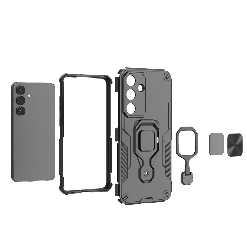 Para Capa Samsung Galaxy S25 FE Suporte Magnético Anel À Prova de Choque Armadura Capa de Telefone Para Galaxy S25FE 5G Proteção de Câmera Fundas