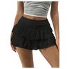 Women's Layered Lace Ruffle Mini Skirt High Waist Tiered Short Skirt Romantic Party Summer