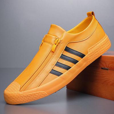 Fashion Men's Loafers Casual Leather Flats Breathable Slip On Shoes for Male Work Office Sneakers Comfortable Students Shoes SS21807