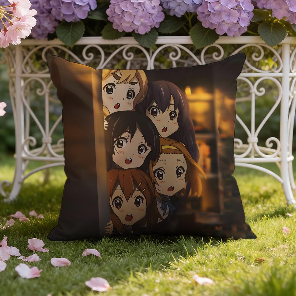 Anime K-K-ON! Cute Cushion Cover Home & Car Dual-Scene Pillow Cover: Reversible for Premium Comfort