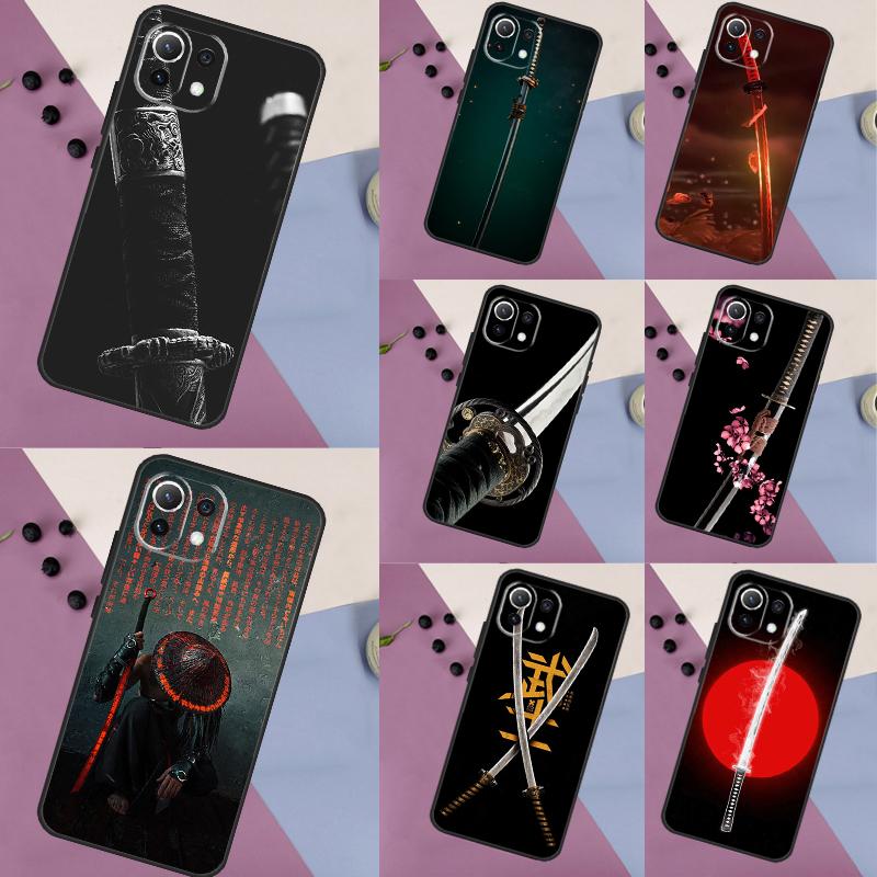 Japan Samurai Katana Case For Xiaomi 13 14 11T 12T 13T Pro 12 Lite 12X POCO X3 X5 Pro F3 F4 X4 M5s C65 F5 Cover