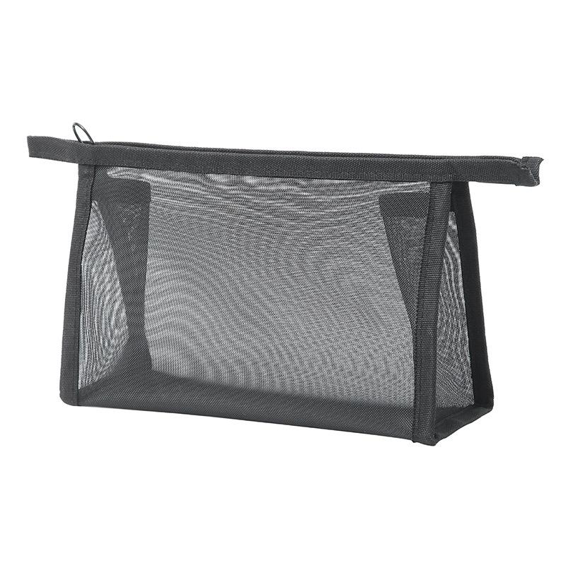 Black Mesh Makeup Bags Women Girls Cosmetic Bag Organizer Travel Portable Wash Lipstick Toiletry Sanitary Napkin Storage Bags