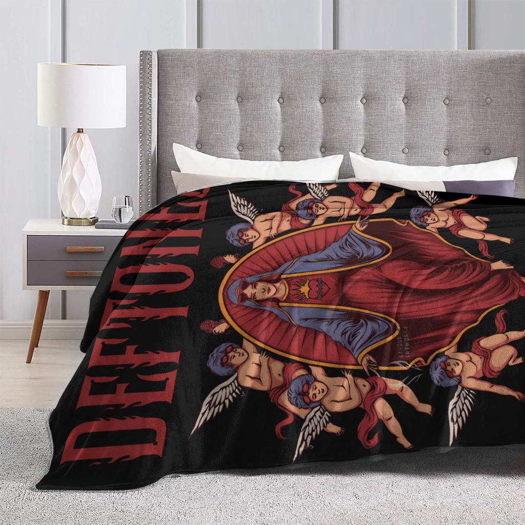 D-Deftoness Nu Metal Blanket  Warm Soft Pattern Plush Throw Blanket For Girls Boys Bedroom Flannel Bedspread Bed Cover
