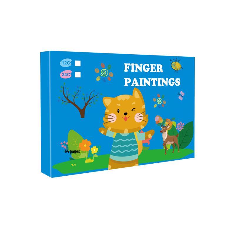 Portable Toddler Fingerprint Painting Book: Creative, Washable, Educational Toy for Early Learning