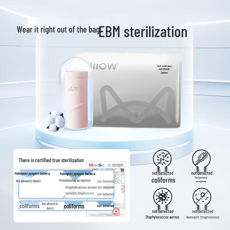 MIIOW Women's Antibacterial Pure Cotton Briefs (5-Pack)