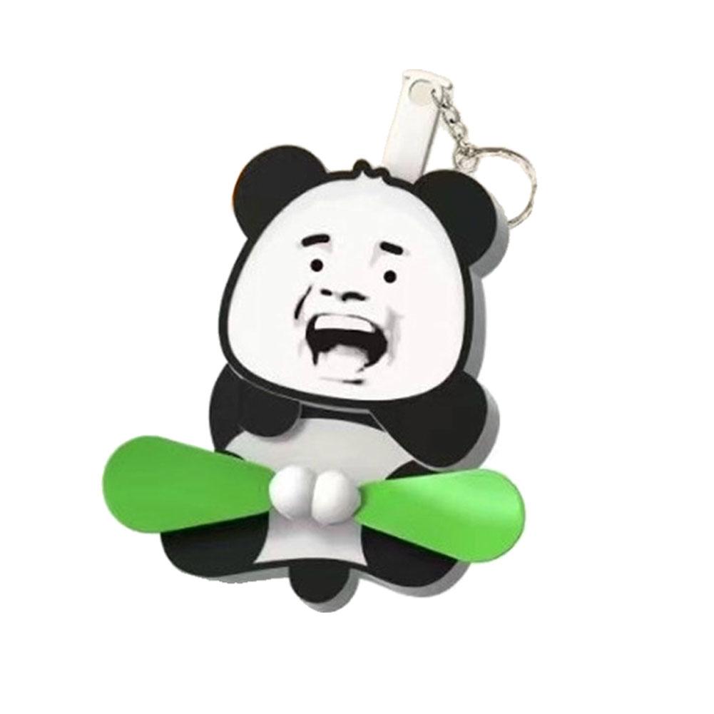 

Складной веер-брелок Новинка Мультяшный брелок с двойным лезвием Мини-фиджет Охлаждающий аксессуар Ручной C O3C4 Panda -A