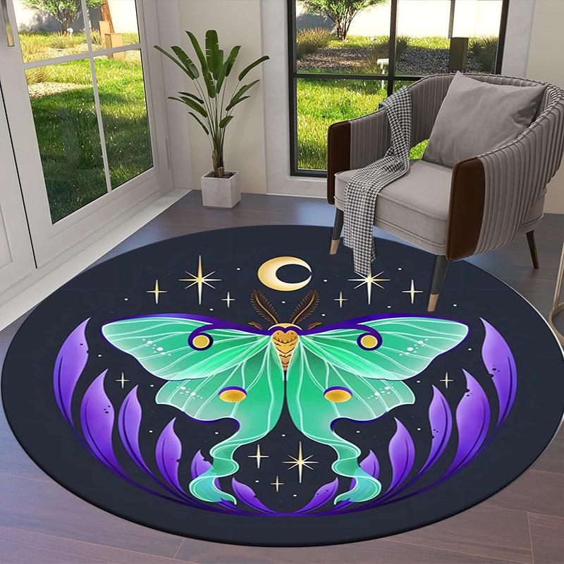1pc Office Carpet Chair Mats Moonlit Luna Butterfly Perfect for Decorating Office Chairs, Living Rooms, Or Bedrooms