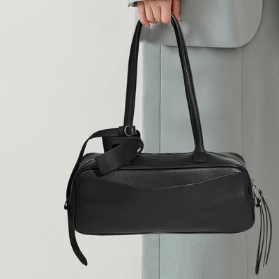 CARRIE Bowlingtasche Neue Kuhleder Tasche Umhängetasche Boston Tasche Mode Vielseitige Tasche Unisex