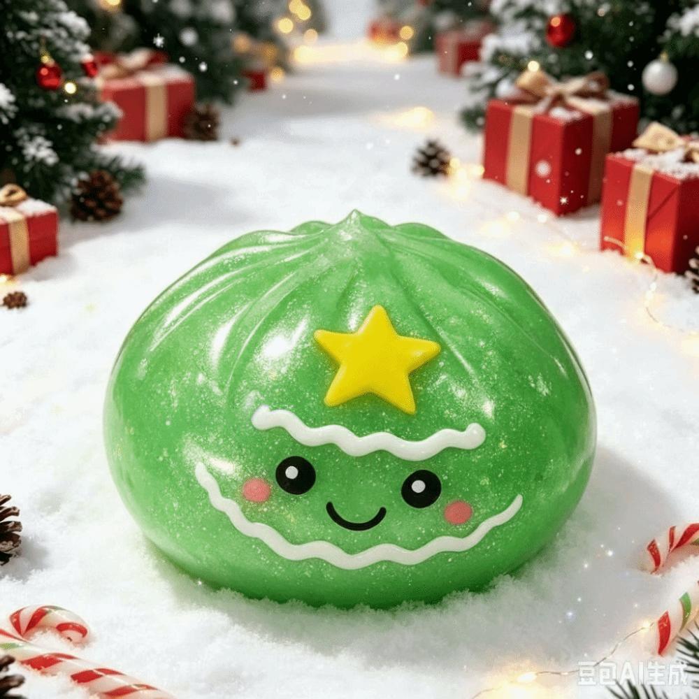 Low Rebound Squeeze Stress Balls Colorful Design Christmas Squeeze Toys Stress Relief