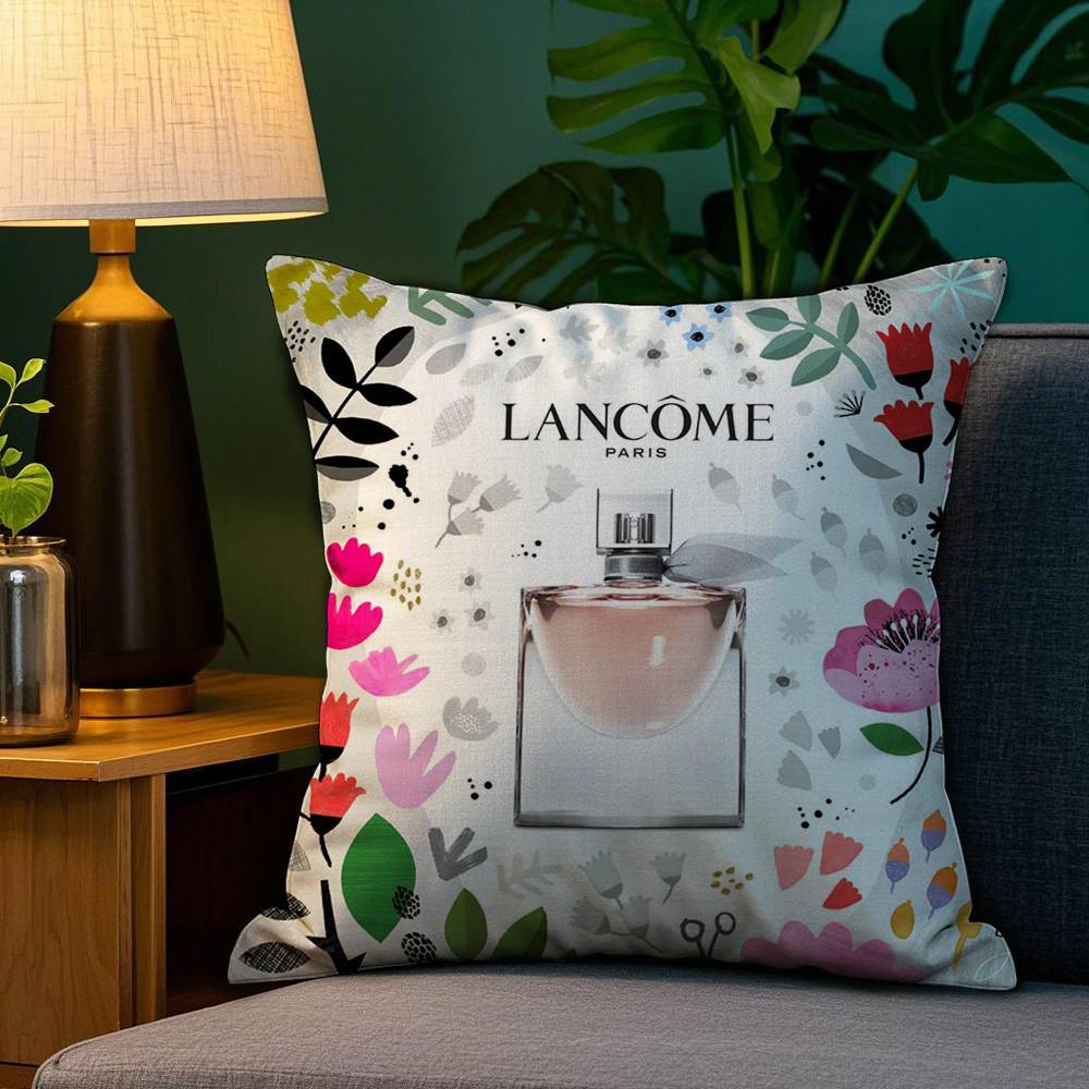 Fashion Pattern L-L-LancomeS Pillow Case Home Double-sided Printing Short Plush Colorfast Microfiber Cushion Cover