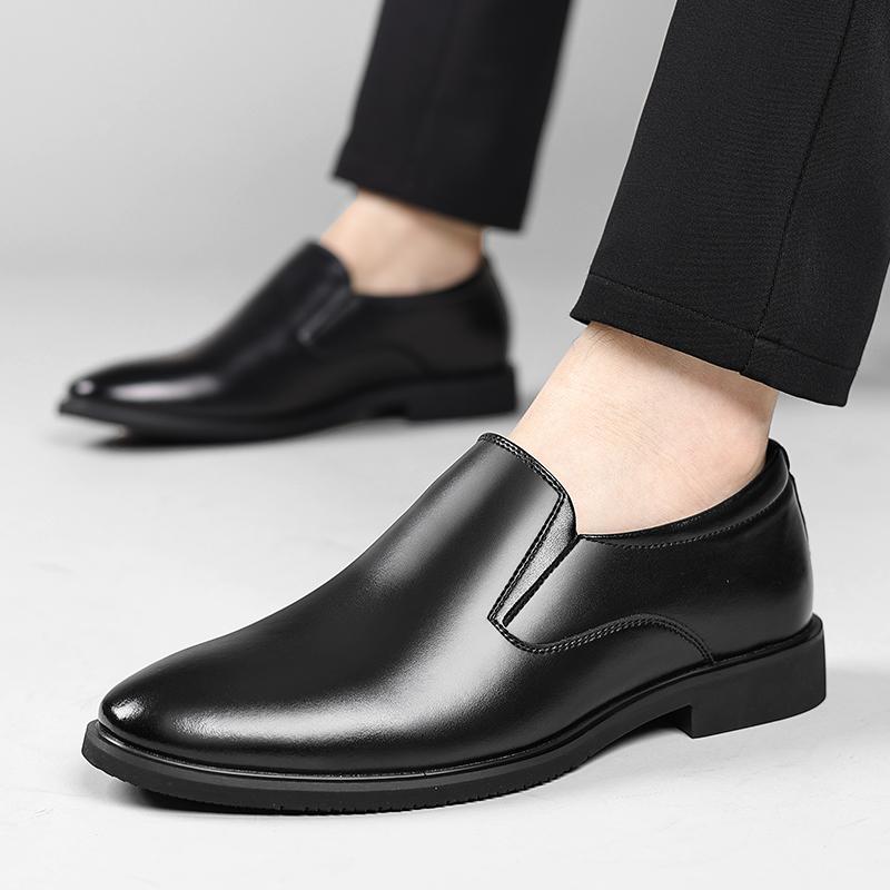 Fashion Men's Business Leather Shoes Classic Casual Style Office and Leisure Outdoor Street High Quality Adult Work Shoes Plus Size