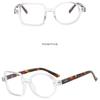 Women's Glasses Anti-Blue Light Fashion Personalized Hip Hop Square and Round Color Matching Plain Glasses Party Street Shooting Stylish Glasses