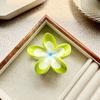Dopamine Colored Flower Hair Clip For Women 3.15inch Printed Shark Gripper Claws Elegant Trendy Hawaii Style Flower Hair Claws