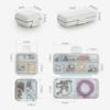 Travel Jewelry Box Mini Portable Jewellery Organizer Multi Grid Plastic Storage Case for Earrings Rings Necklaces