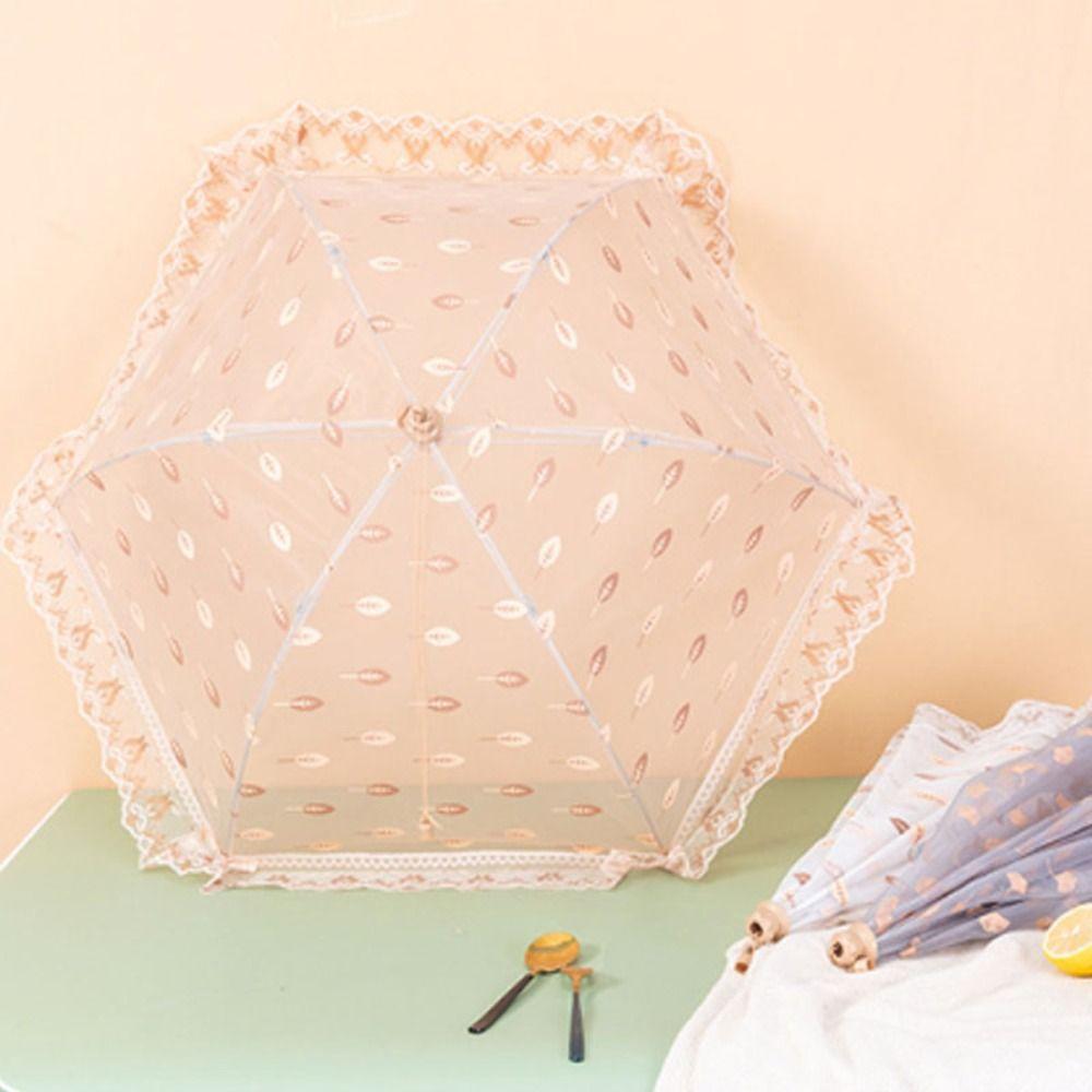 Paraplyform Matnett Maskestoff Skål Telt Matlokk Blonder Matdeksel Anti Mygg