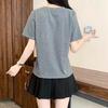 2026 Summer Plus Size Women's Casual Cartoon Pony Shiny Short-Sleeve Top
